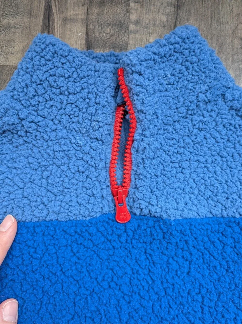 babyGap NWT Toddler Sherpa Fleece Quarter-Zip Colorblock Jacket - Size 5
